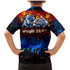 Step Into Horror Domain Crows Football Family Matching Mermaid Dress and Hawaiian Shirt Halloween Horror Movie Characters - Aussie Hoodie