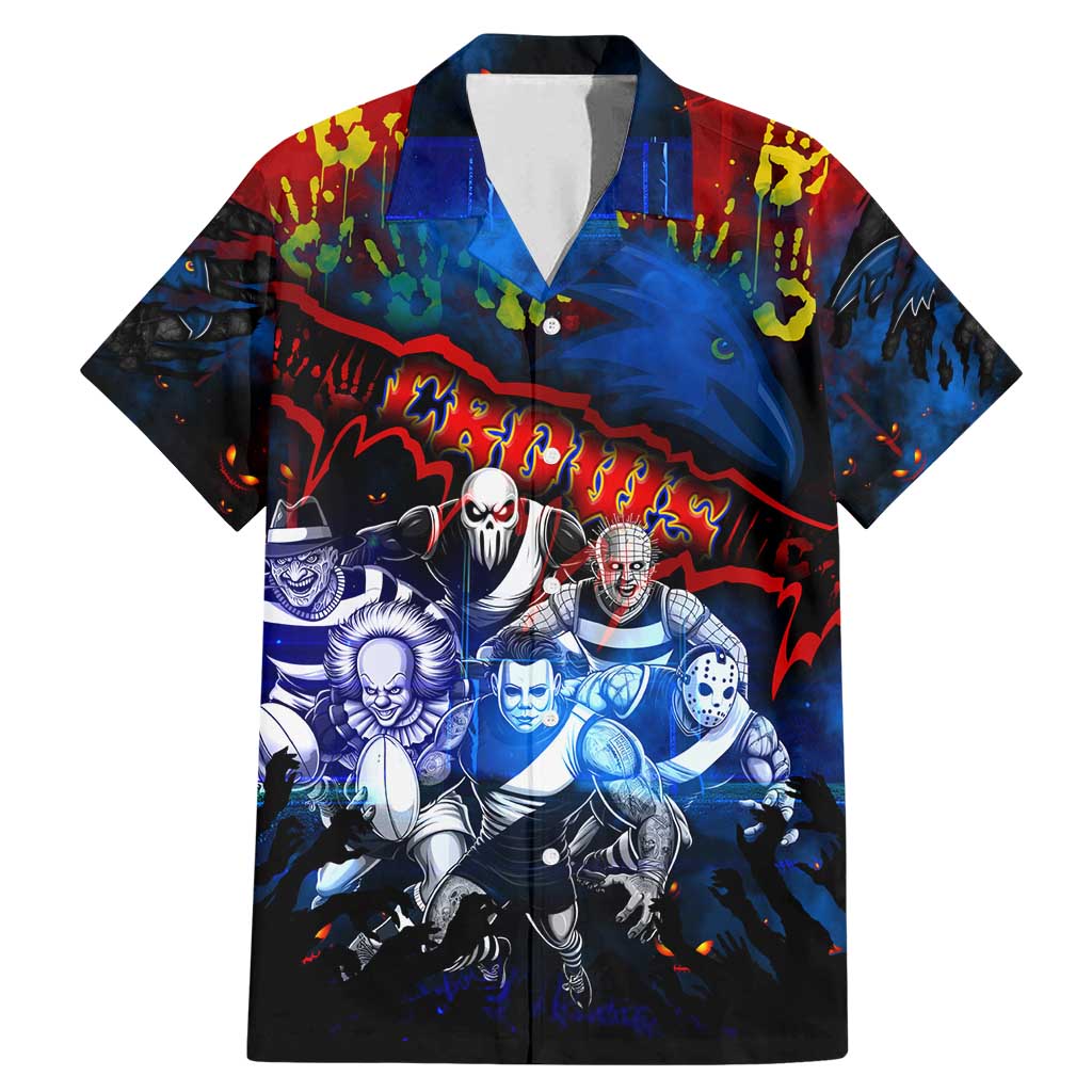 Step Into Horror Domain Crows Football Family Matching Mermaid Dress and Hawaiian Shirt Halloween Horror Movie Characters - Aussie Hoodie