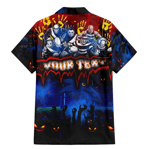 Step Into Horror Domain Crows Football Family Matching Mermaid Dress and Hawaiian Shirt Halloween Horror Movie Characters - Aussie Hoodie
