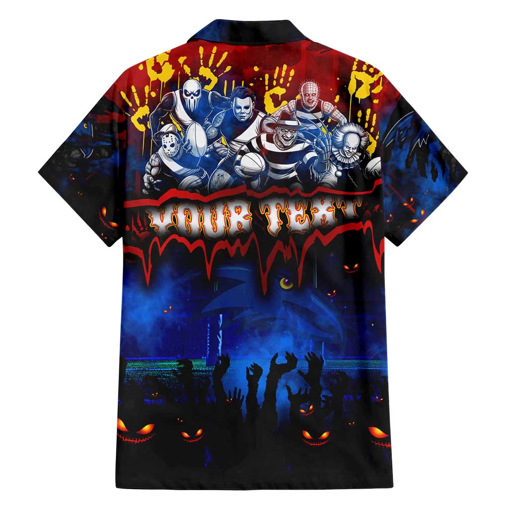 Step Into Horror Domain Crows Football Family Matching Off Shoulder Short Dress and Hawaiian Shirt Halloween Horror Movie Characters - Aussie Hoodie