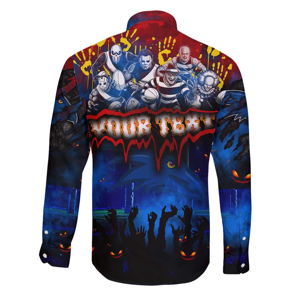 Step Into Horror Domain Crows Football Family Matching Off Shoulder Short Dress and Hawaiian Shirt Halloween Horror Movie Characters - Aussie Hoodie