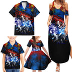 Step Into Horror Domain Crows Football Family Matching Summer Maxi Dress and Hawaiian Shirt Halloween Horror Movie Characters - Aussie Hoodie