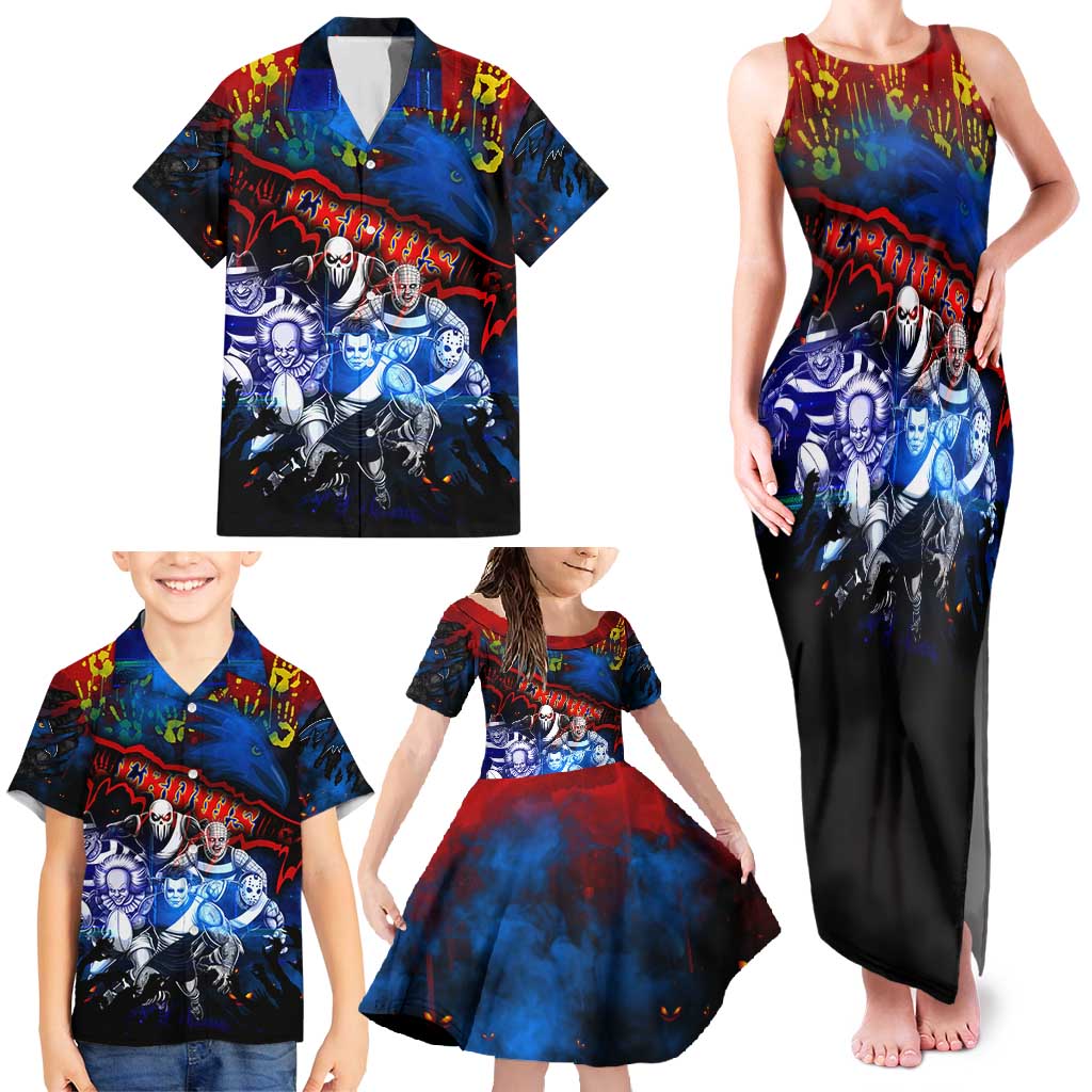 Step Into Horror Domain Crows Football Family Matching Tank Maxi Dress and Hawaiian Shirt Halloween Horror Movie Characters - Aussie Hoodie
