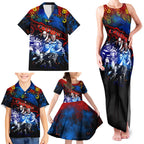 Step Into Horror Domain Crows Football Family Matching Tank Maxi Dress and Hawaiian Shirt Halloween Horror Movie Characters - Aussie Hoodie