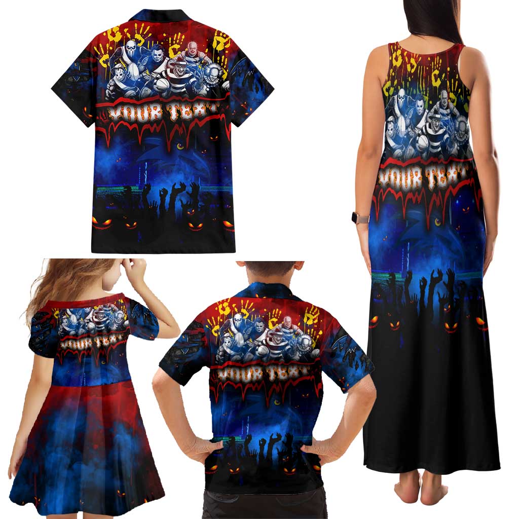 Step Into Horror Domain Crows Football Family Matching Tank Maxi Dress and Hawaiian Shirt Halloween Horror Movie Characters - Aussie Hoodie