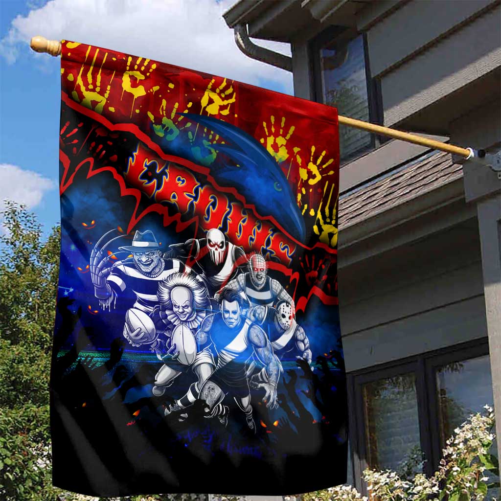Step Into Horror Domain Crows Football Garden Flag Halloween Horror Movie Characters - Aussie Hoodie