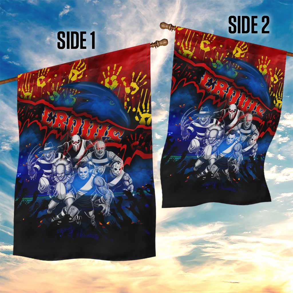 Step Into Horror Domain Crows Football Garden Flag Halloween Horror Movie Characters - Aussie Hoodie