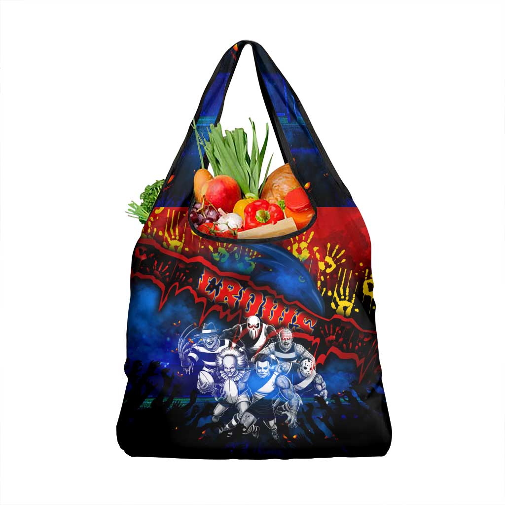 Step Into Horror Domain Crows Football Grocery Bag Halloween Horror Movie Characters - Aussie Hoodie