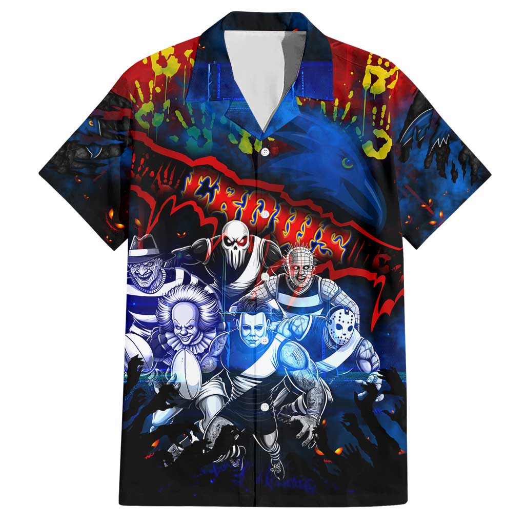 Step Into Horror Domain Crows Football Hawaiian Shirt Halloween Horror Movie Characters - Aussie Hoodie