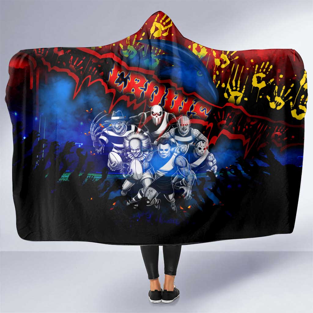 Step Into Horror Domain Crows Football Hooded Blanket Halloween Horror Movie Characters - Aussie Hoodie