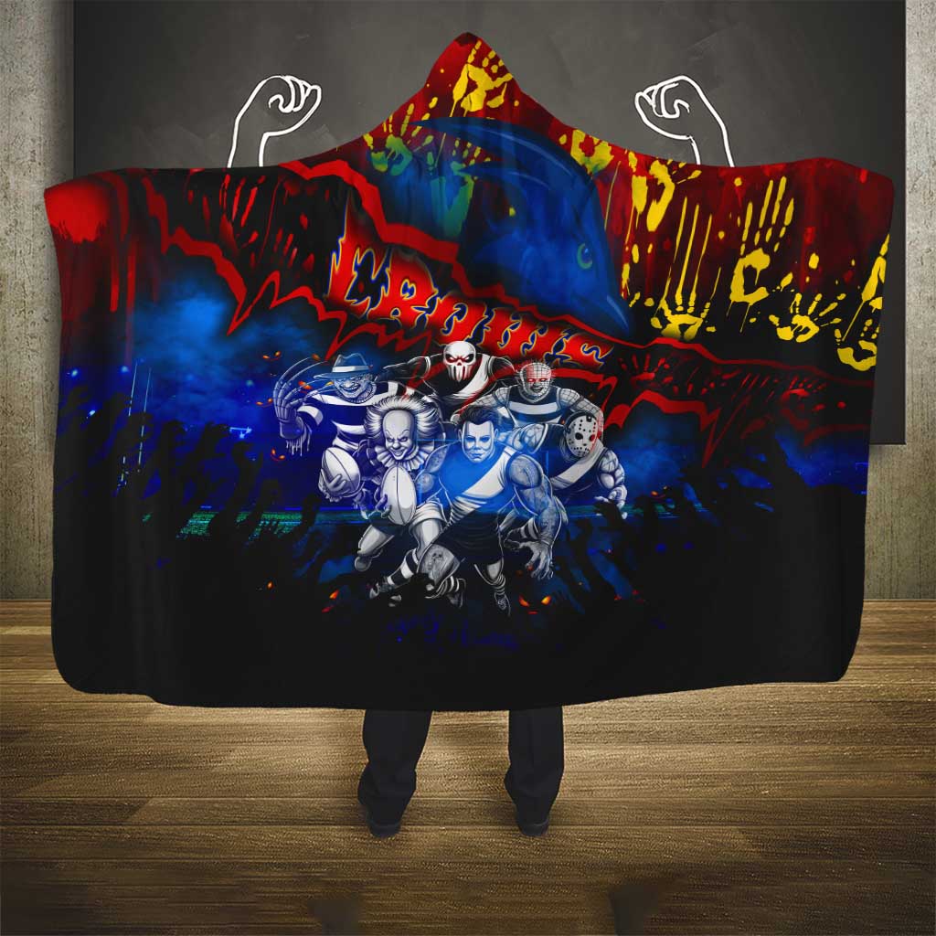 Step Into Horror Domain Crows Football Hooded Blanket Halloween Horror Movie Characters - Aussie Hoodie