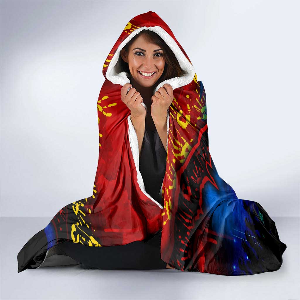 Step Into Horror Domain Crows Football Hooded Blanket Halloween Horror Movie Characters - Aussie Hoodie