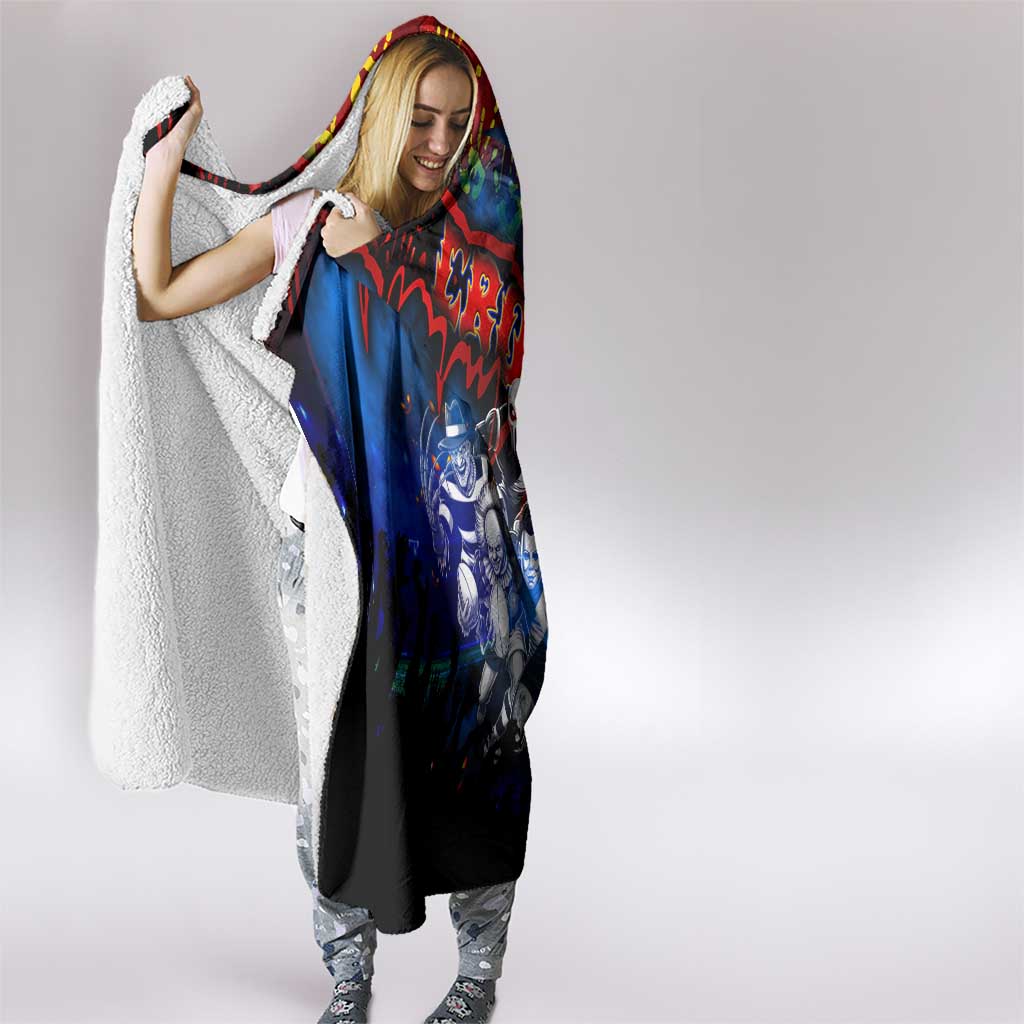 Step Into Horror Domain Crows Football Hooded Blanket Halloween Horror Movie Characters - Aussie Hoodie