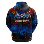 Step Into Horror Domain Crows Football Hoodie Halloween Horror Movie Characters - Aussie Hoodie