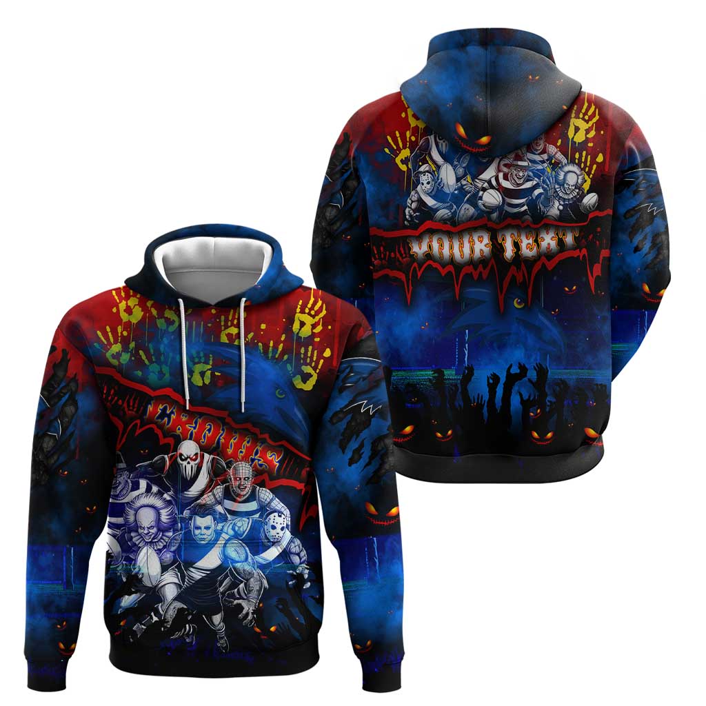 Step Into Horror Domain Crows Football Hoodie Halloween Horror Movie Characters - Aussie Hoodie