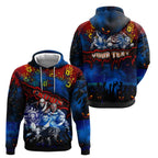 Step Into Horror Domain Crows Football Hoodie Halloween Horror Movie Characters - Aussie Hoodie