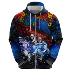 Step Into Horror Domain Crows Football Hoodie Halloween Horror Movie Characters - Aussie Hoodie
