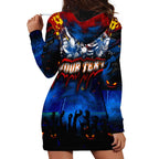 Step Into Horror Domain Crows Football Hoodie Dress Halloween Horror Movie Characters - Aussie Hoodie