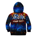 Step Into Horror Domain Crows Football Kid Hoodie Halloween Horror Movie Characters - Aussie Hoodie