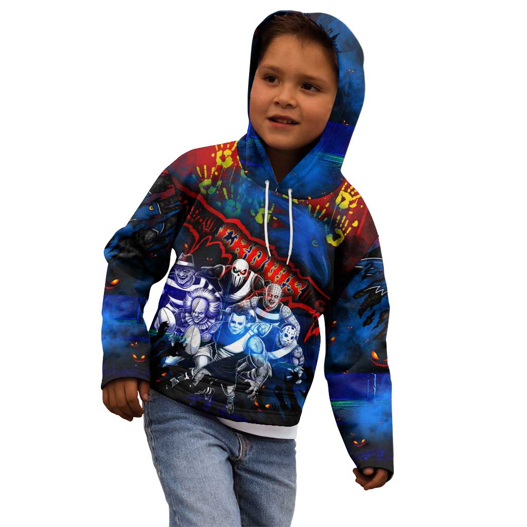 Step Into Horror Domain Crows Football Kid Hoodie Halloween Horror Movie Characters - Aussie Hoodie