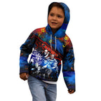 Step Into Horror Domain Crows Football Kid Hoodie Halloween Horror Movie Characters - Aussie Hoodie