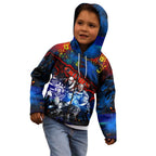 Step Into Horror Domain Crows Football Kid Hoodie Halloween Horror Movie Characters - Aussie Hoodie