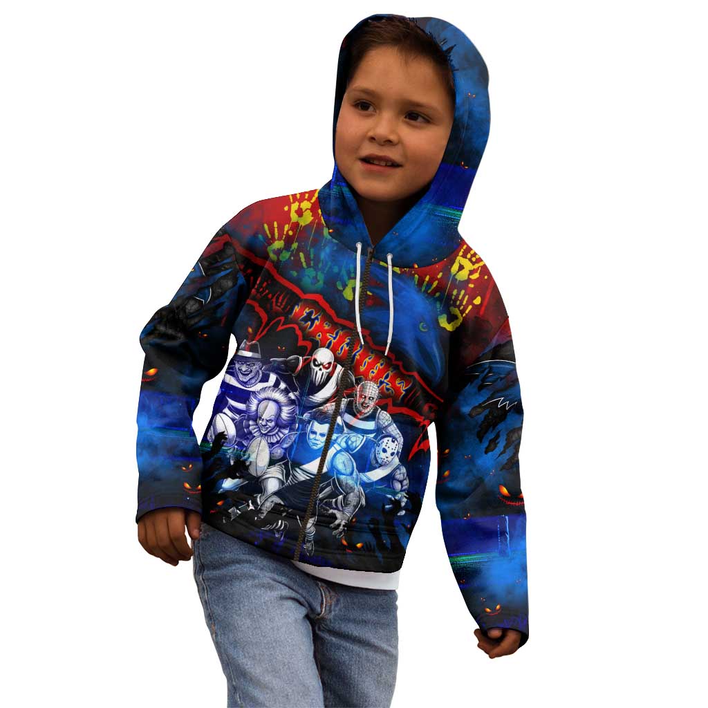 Step Into Horror Domain Crows Football Kid Hoodie Halloween Horror Movie Characters - Aussie Hoodie