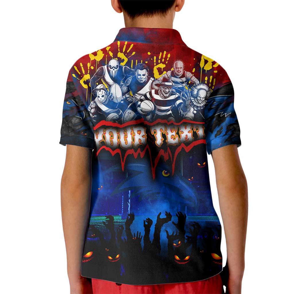 Step Into Horror Domain Crows Football Kid Polo Shirt Halloween Horror Movie Characters - Aussie Hoodie