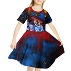 Step Into Horror Domain Crows Football Kid Short Sleeve Dress Halloween Horror Movie Characters - Aussie Hoodie