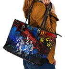 Step Into Horror Domain Crows Football Leather Tote Bag Halloween Horror Movie Characters - Aussie Hoodie