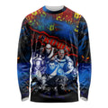Step Into Horror Domain Crows Football Long Sleeve Shirt Halloween Horror Movie Characters - Aussie Hoodie