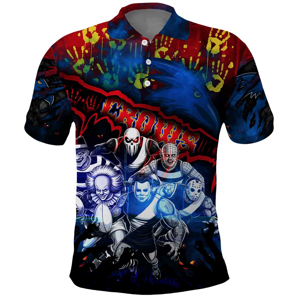 Step Into Horror Domain Crows Football Polo Shirt Halloween Horror Movie Characters - Aussie Hoodie