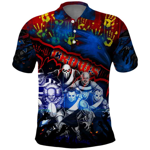Step Into Horror Domain Crows Football Polo Shirt Halloween Horror Movie Characters - Aussie Hoodie