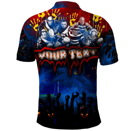 Step Into Horror Domain Crows Football Polo Shirt Halloween Horror Movie Characters - Aussie Hoodie