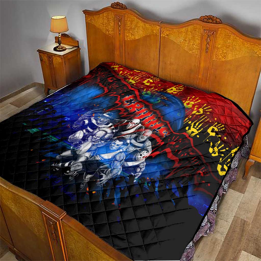 Step Into Horror Domain Crows Football Quilt Halloween Horror Movie Characters - Aussie Hoodie