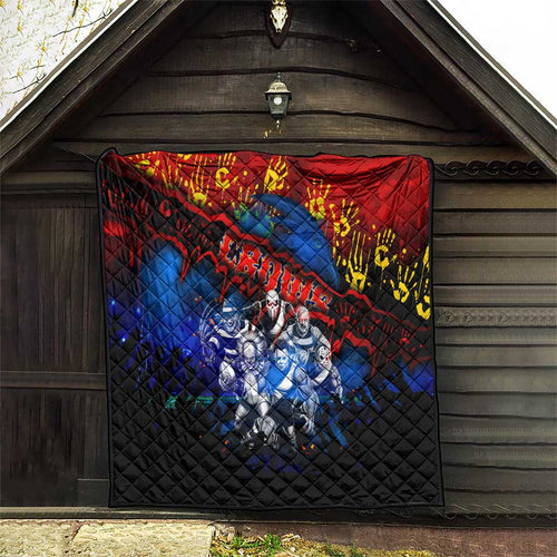 Step Into Horror Domain Crows Football Quilt Halloween Horror Movie Characters - Aussie Hoodie