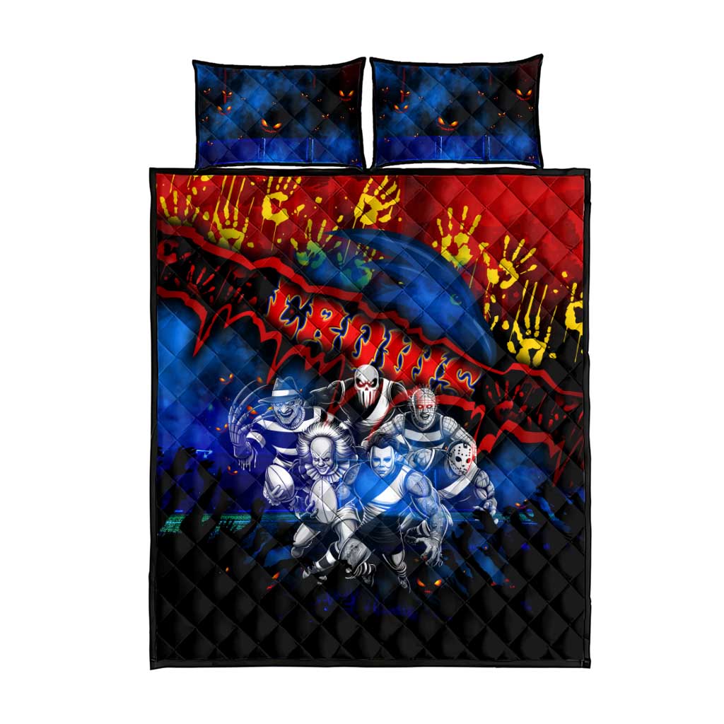 Step Into Horror Domain Crows Football Quilt Bed Set Halloween Horror Movie Characters - Aussie Hoodie