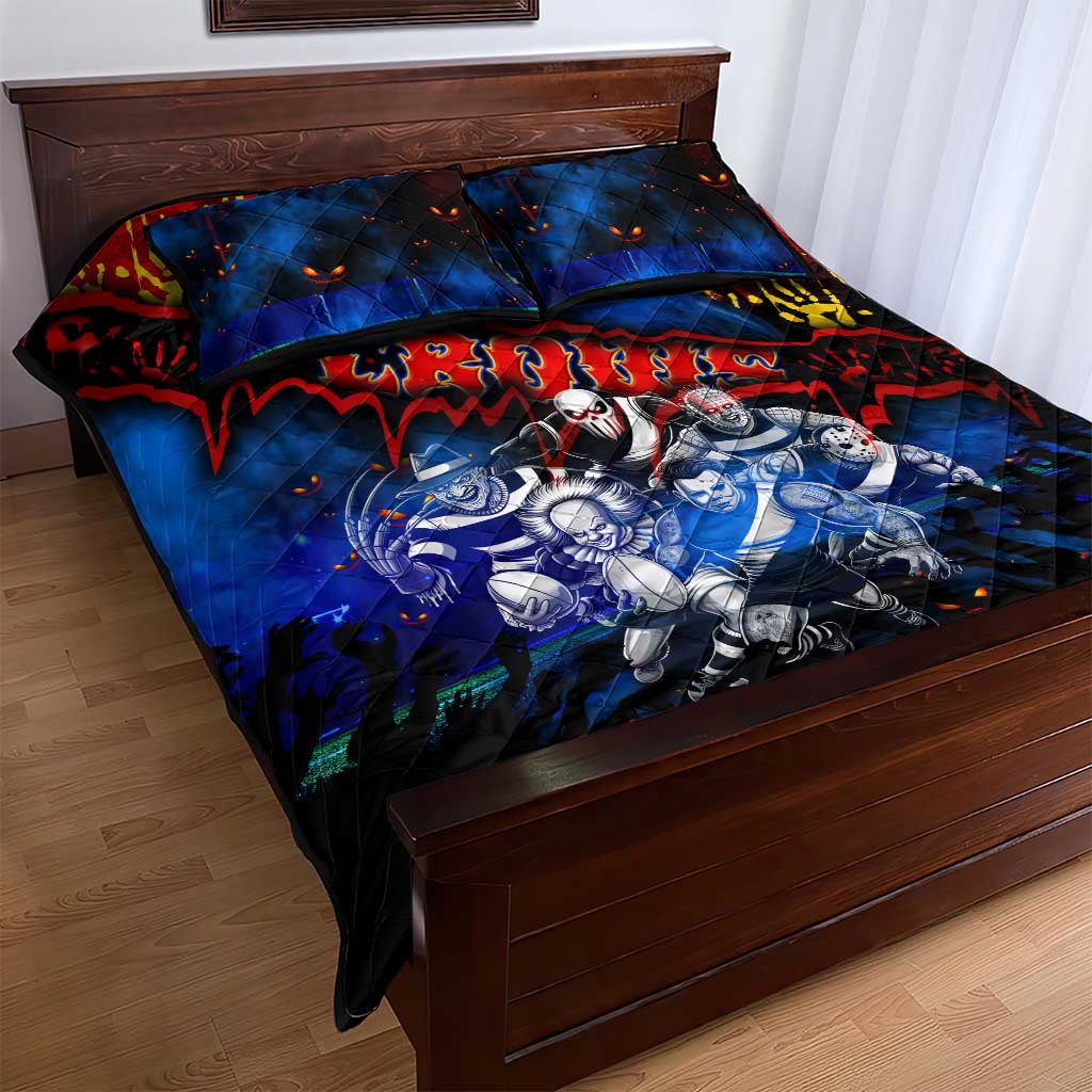 Step Into Horror Domain Crows Football Quilt Bed Set Halloween Horror Movie Characters - Aussie Hoodie