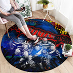 Step Into Horror Domain Crows Football Round Carpet Halloween Horror Movie Characters - Aussie Hoodie