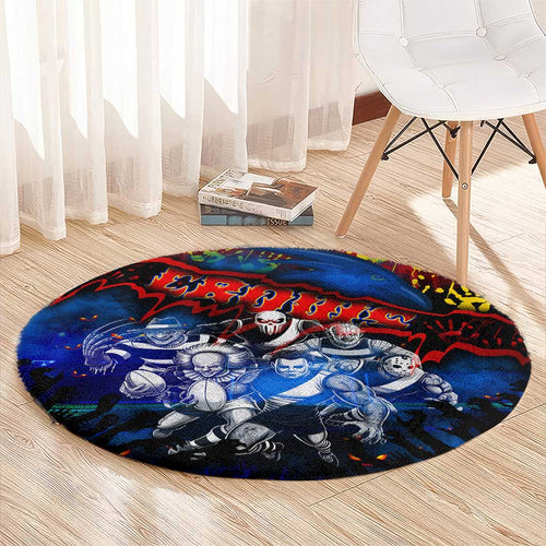 Step Into Horror Domain Crows Football Round Carpet Halloween Horror Movie Characters - Aussie Hoodie