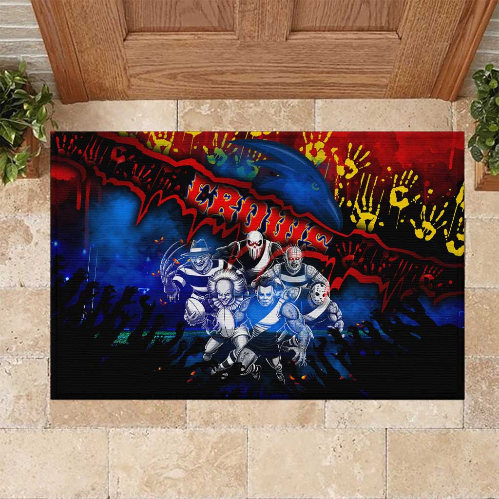 Step Into Horror Domain Crows Football Rubber Doormat Halloween Horror Movie Characters - Aussie Hoodie