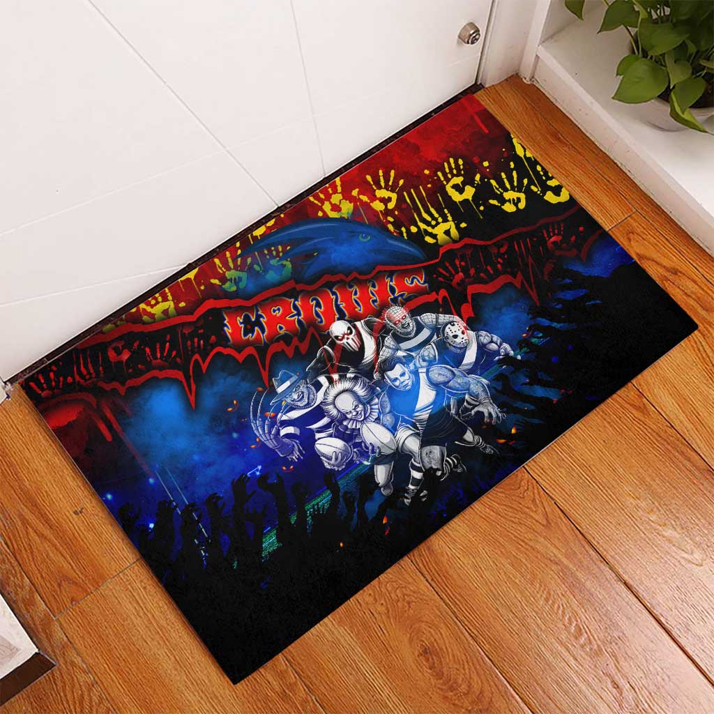 Step Into Horror Domain Crows Football Rubber Doormat Halloween Horror Movie Characters - Aussie Hoodie