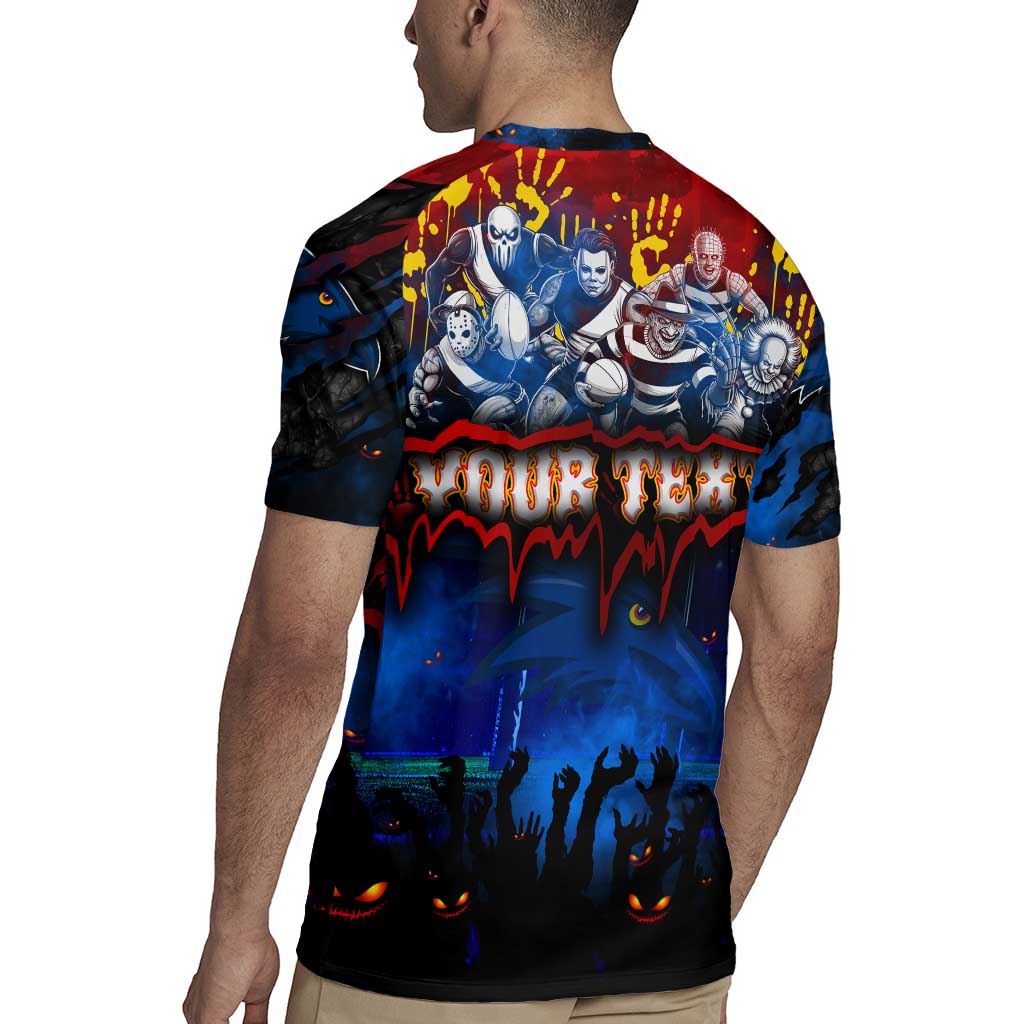 Step Into Horror Domain Crows Football Rugby Jersey Halloween Horror Movie Characters - Aussie Hoodie
