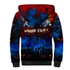 Step Into Horror Domain Crows Football Sherpa Hoodie Halloween Horror Movie Characters - Aussie Hoodie