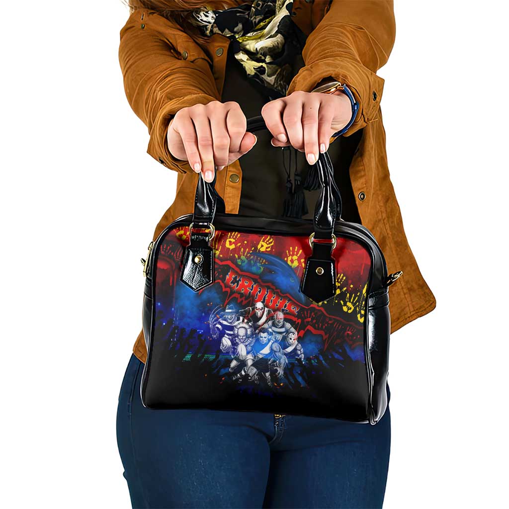 Step Into Horror Domain Crows Football Shoulder Handbag Halloween Horror Movie Characters - Aussie Hoodie