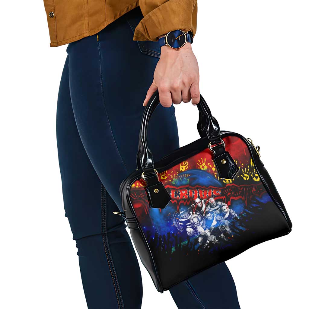 Step Into Horror Domain Crows Football Shoulder Handbag Halloween Horror Movie Characters - Aussie Hoodie