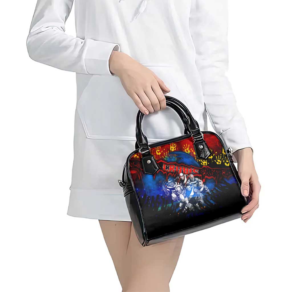 Step Into Horror Domain Crows Football Shoulder Handbag Halloween Horror Movie Characters - Aussie Hoodie