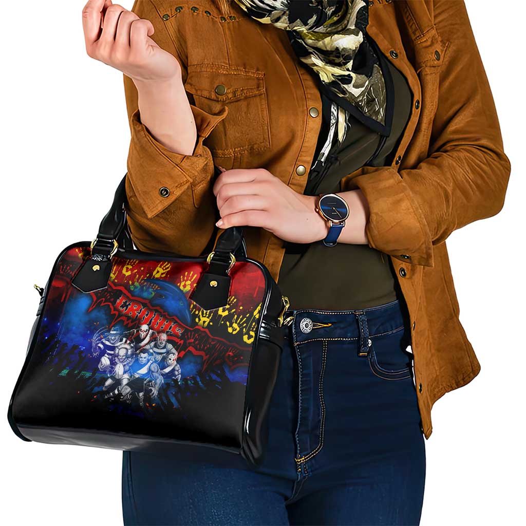 Step Into Horror Domain Crows Football Shoulder Handbag Halloween Horror Movie Characters - Aussie Hoodie
