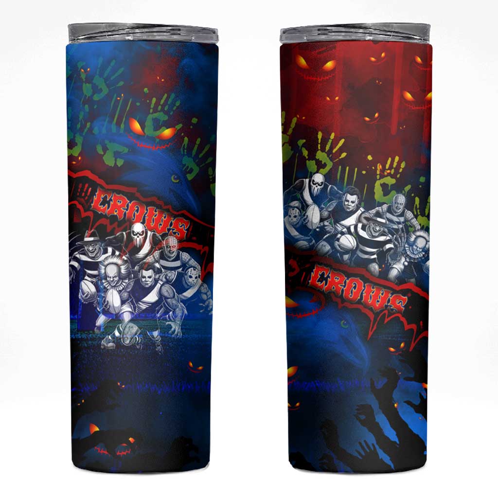 Step Into Horror Domain Crows Football Skinny Tumbler Halloween Horror Movie Characters - Aussie Hoodie