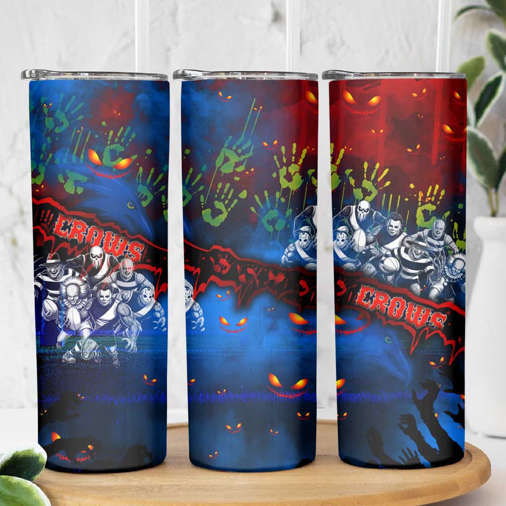 Step Into Horror Domain Crows Football Skinny Tumbler Halloween Horror Movie Characters - Aussie Hoodie